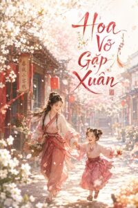 hoa vỡ gặp xuân cô gái dắt đứa trẻ