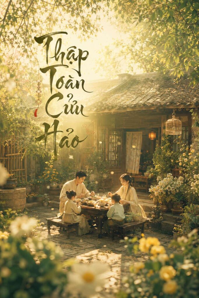 thập toàn cửu hảo cả nhà đang ăn cơm