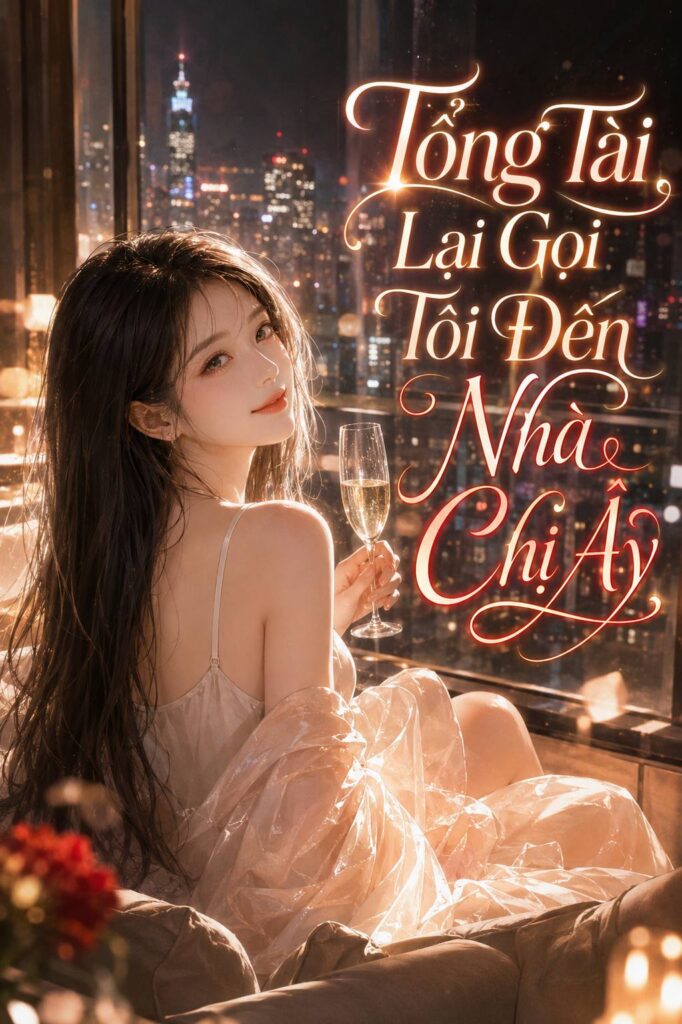 Tổng Tài Lại Gọi Tôi Đến Nhà Chị Ấy cô gái cầm ly rượu