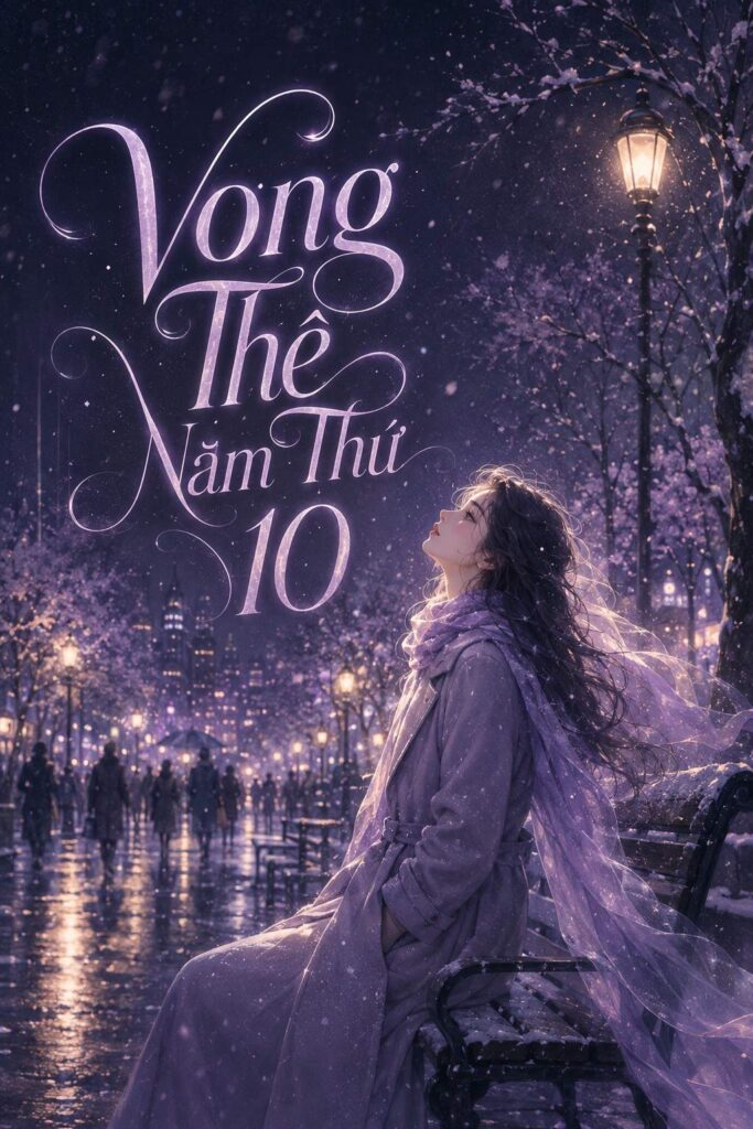 vong thê năm thứ 10 cô gái ngồi dưới ánh đèn đường